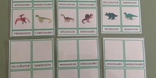 Proyecto "Los dinosaurios" material Montessori (Infantil 4 años)