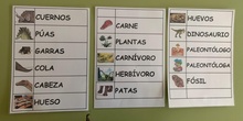 Proyecto "Los dinosaurios" material Montessori (Infantil 4 años)