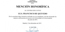 Reconocimiento Académico UCM al Caustro de profesores del IES Francisco de Quevedo